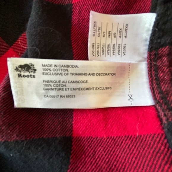 Roots oversize Buffalo plaid button down shirt size L - Picture 10 of 14